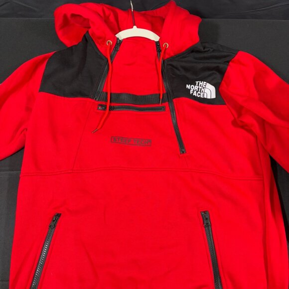 SUPREME THE NORTH FACE Steep Tech Hooded Sweatshirt Red Black Size L Please read